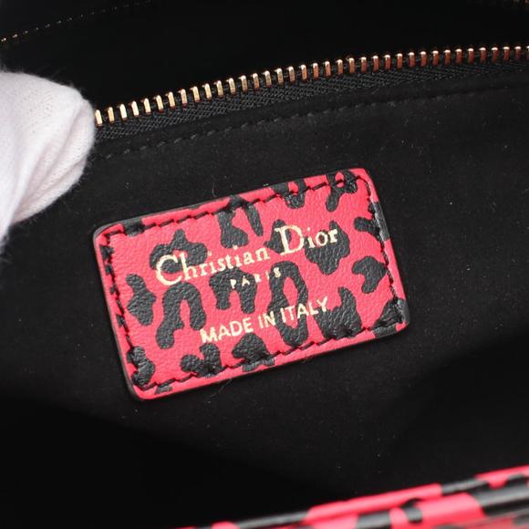 Dior Dior Lady Dior Leather Handbag Red/Black Leather Handbag - Picture 4 of 6